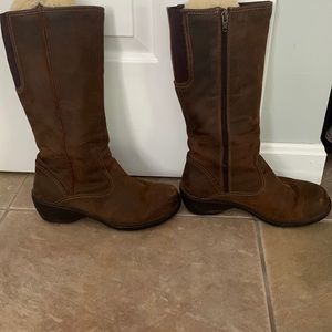 L.L. BEAN knee height brown, leather boots